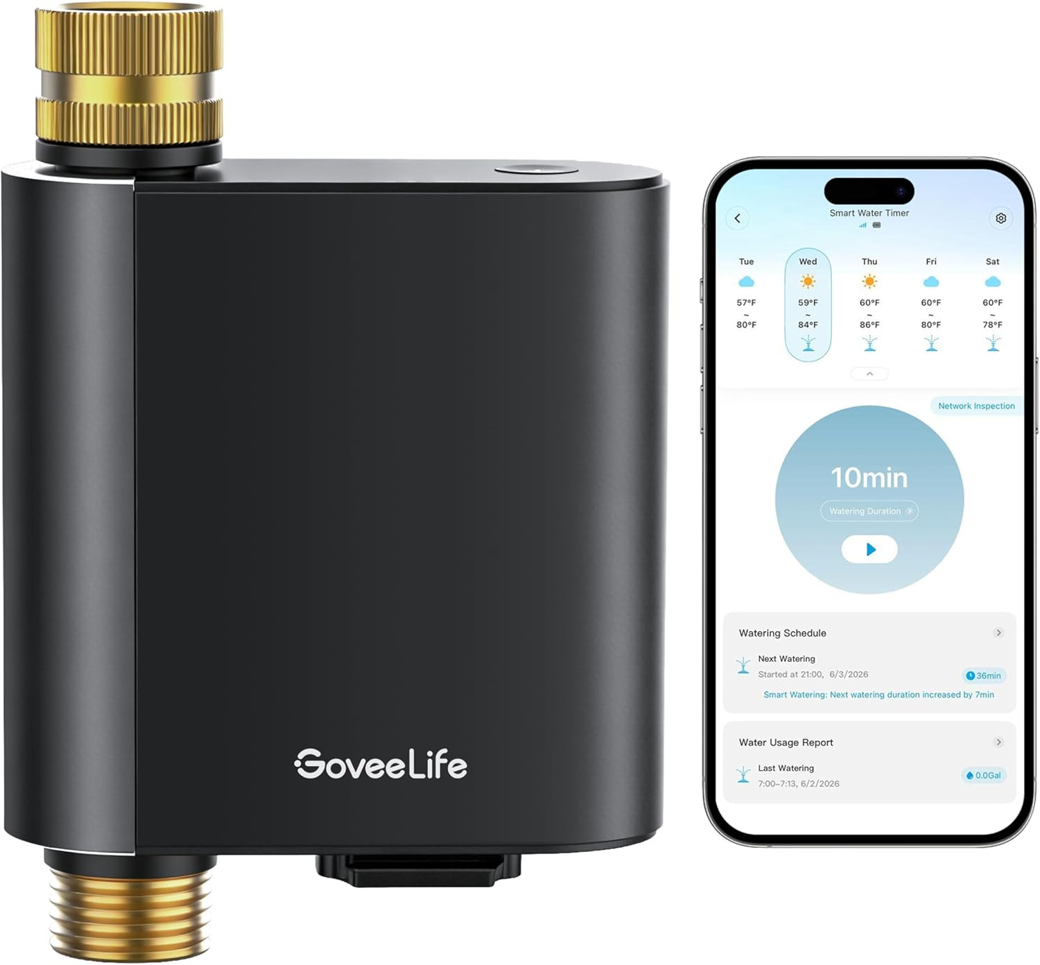H5901 Bluetooth Smart Sprinkler Timer, Gateway Not Included | Remote Control up