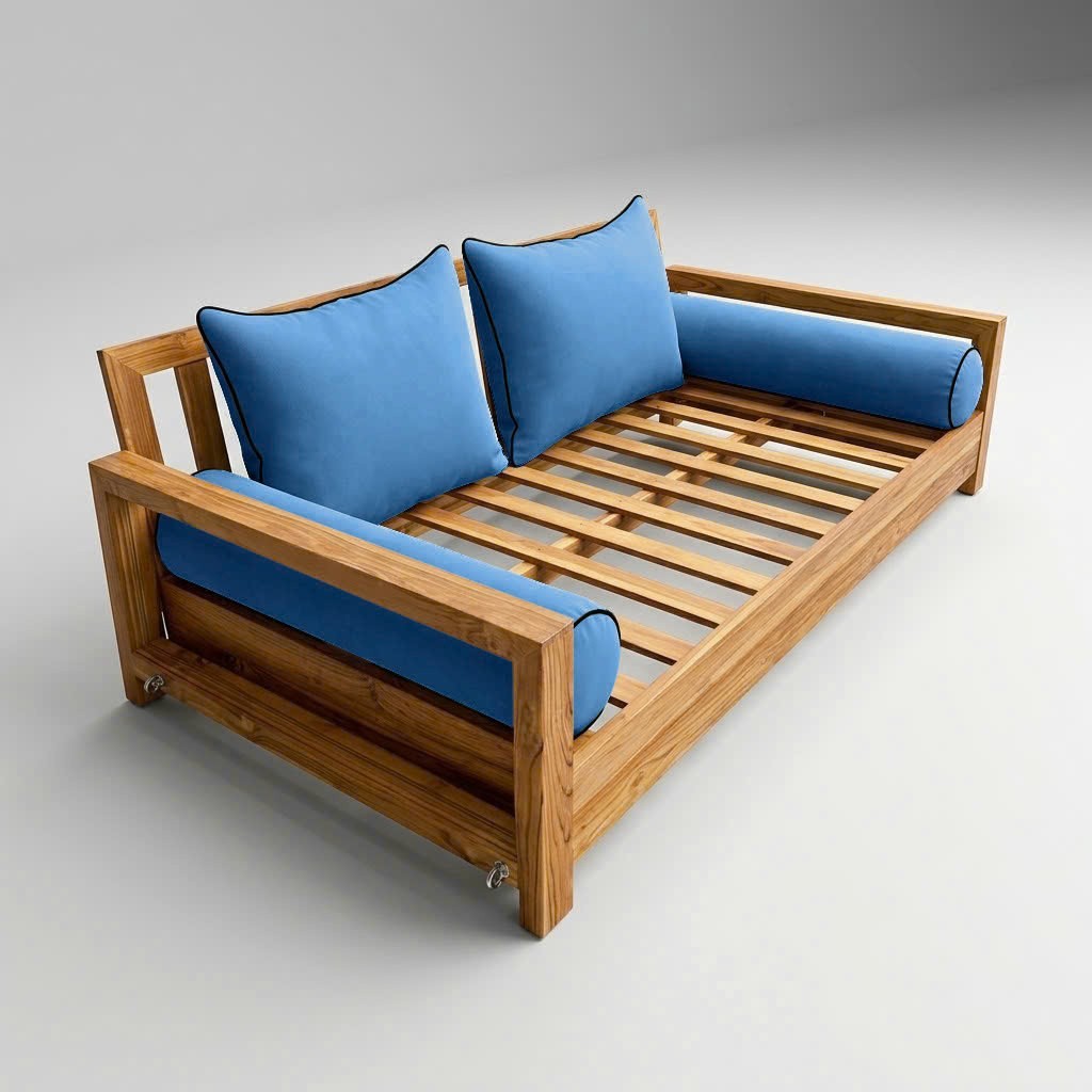 |COVER ONLY| STYLE 4 Full Bolster Pillow Daybed Porch Swing Contrast Trim AD102
