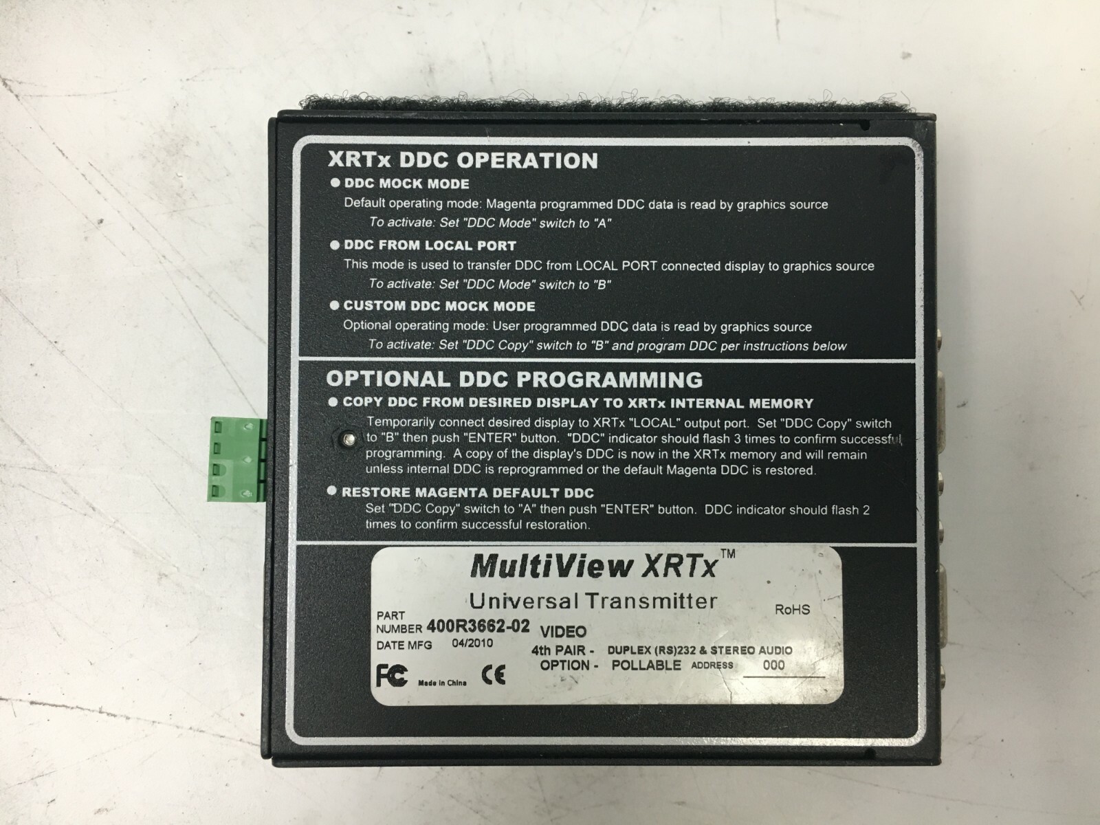 Magenta MultiView XRTX Universal Transmitter - 400R3588-1