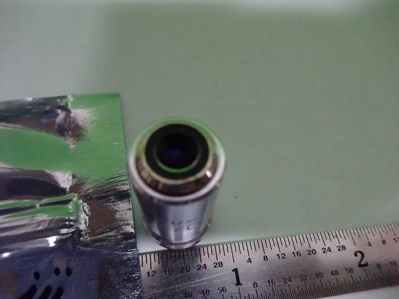 MICROSCOPE PART OBJECTIVE ZEISS GERMANY 10X OPTICS AS IS BIN#W8-56