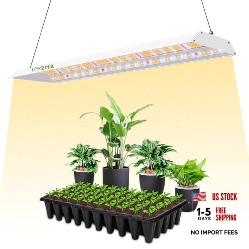 Full Spectrum Grow Lights for Indoor Plants 60W LED Hanging Grow Lights White