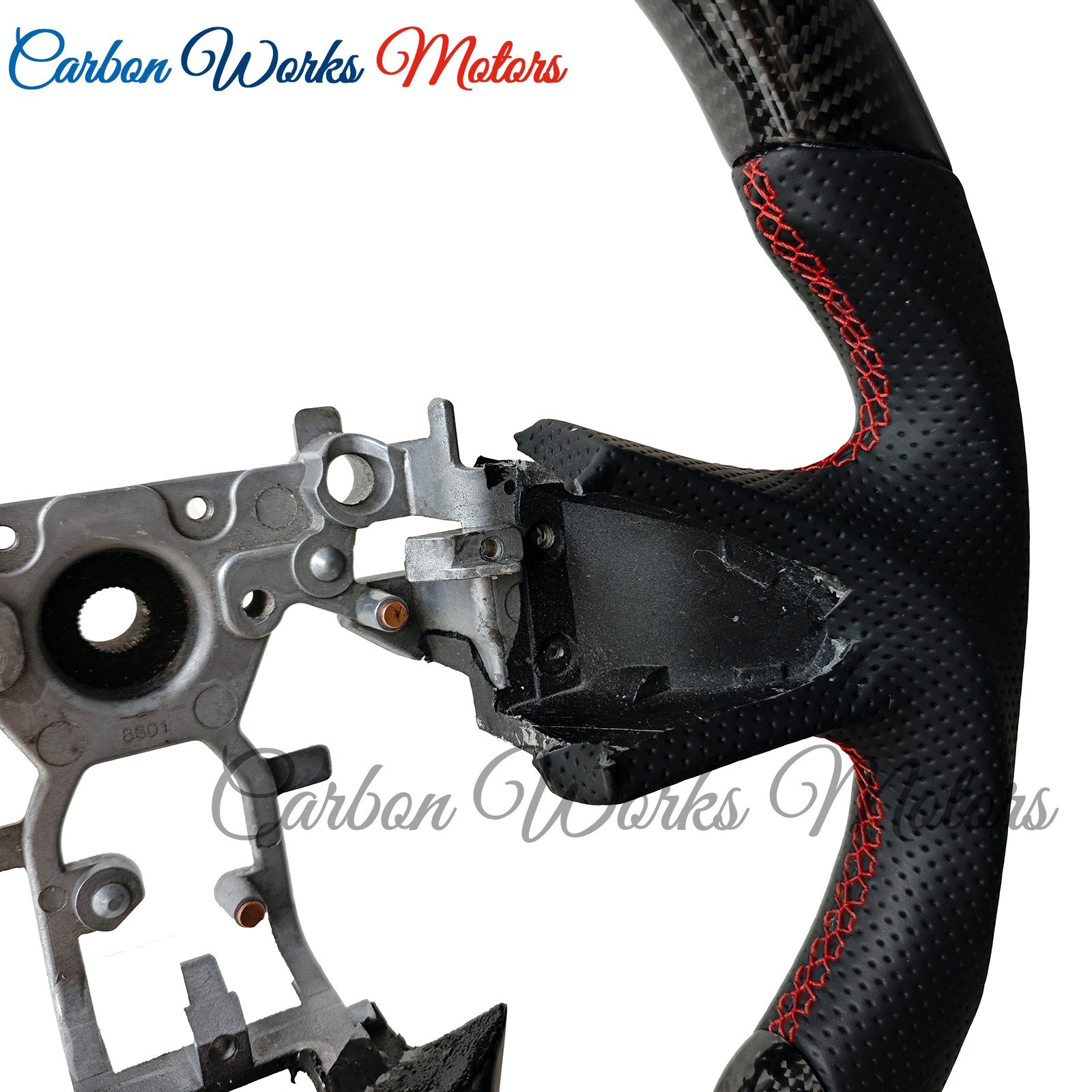 Real Carbon Fiber Steering Wheel For Infiniti Q50 2014-2017 N/Heated,Plug & Play