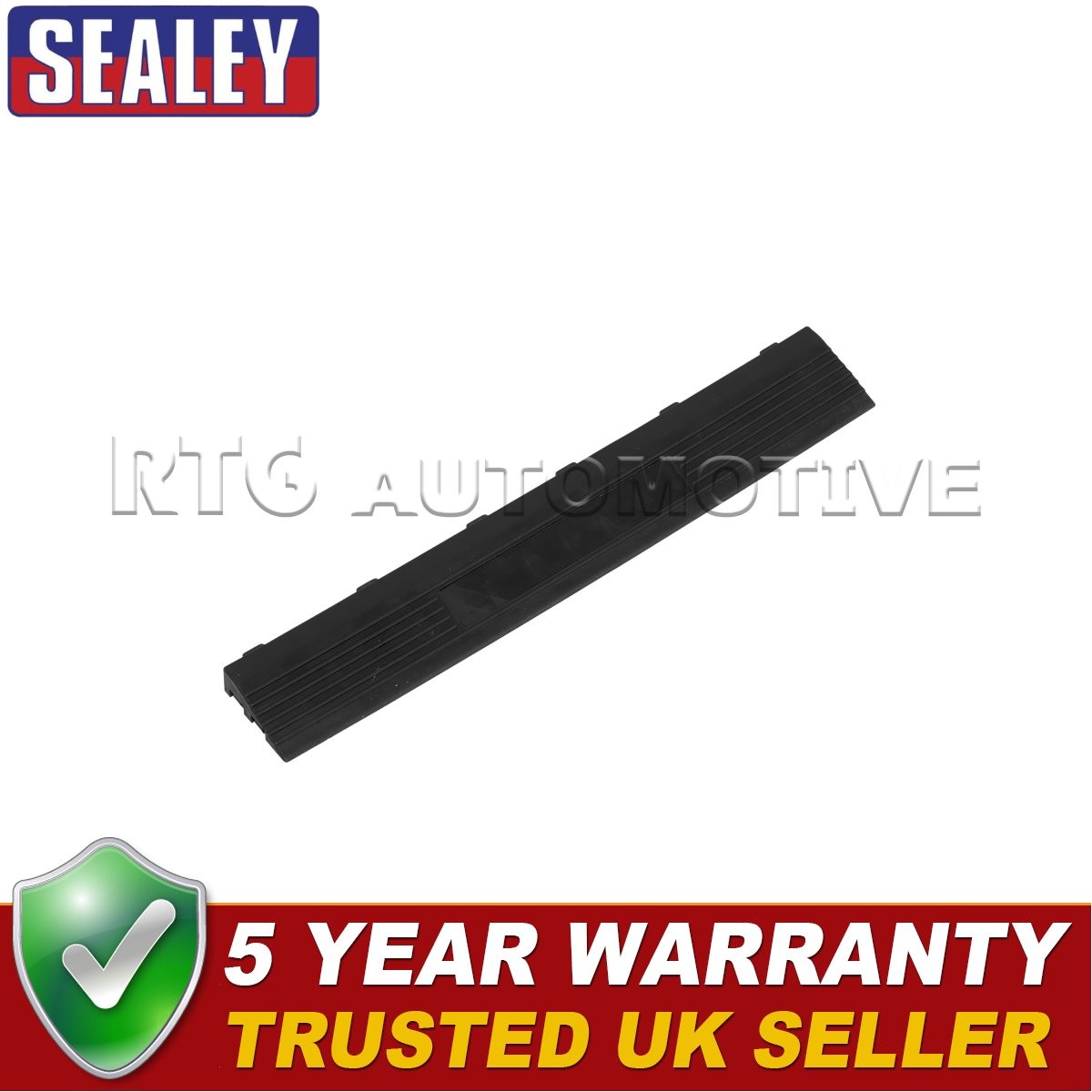 Sealey Polypropylene Floor Tile Edge 400 x 60mm Black Female Pack of 6 FT3EBF