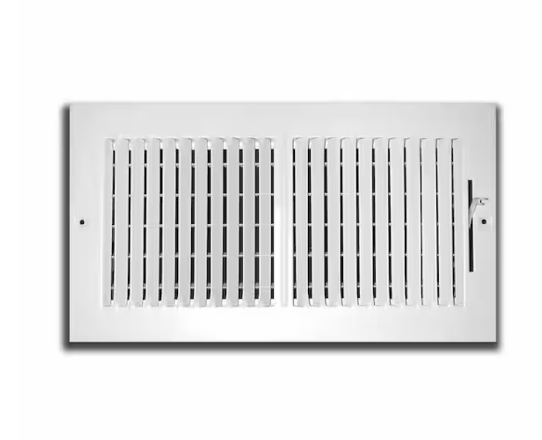 TruAire 16 in. x 8 in. 2 Way Wall/Ceiling Register (Model 102M16X08) in White