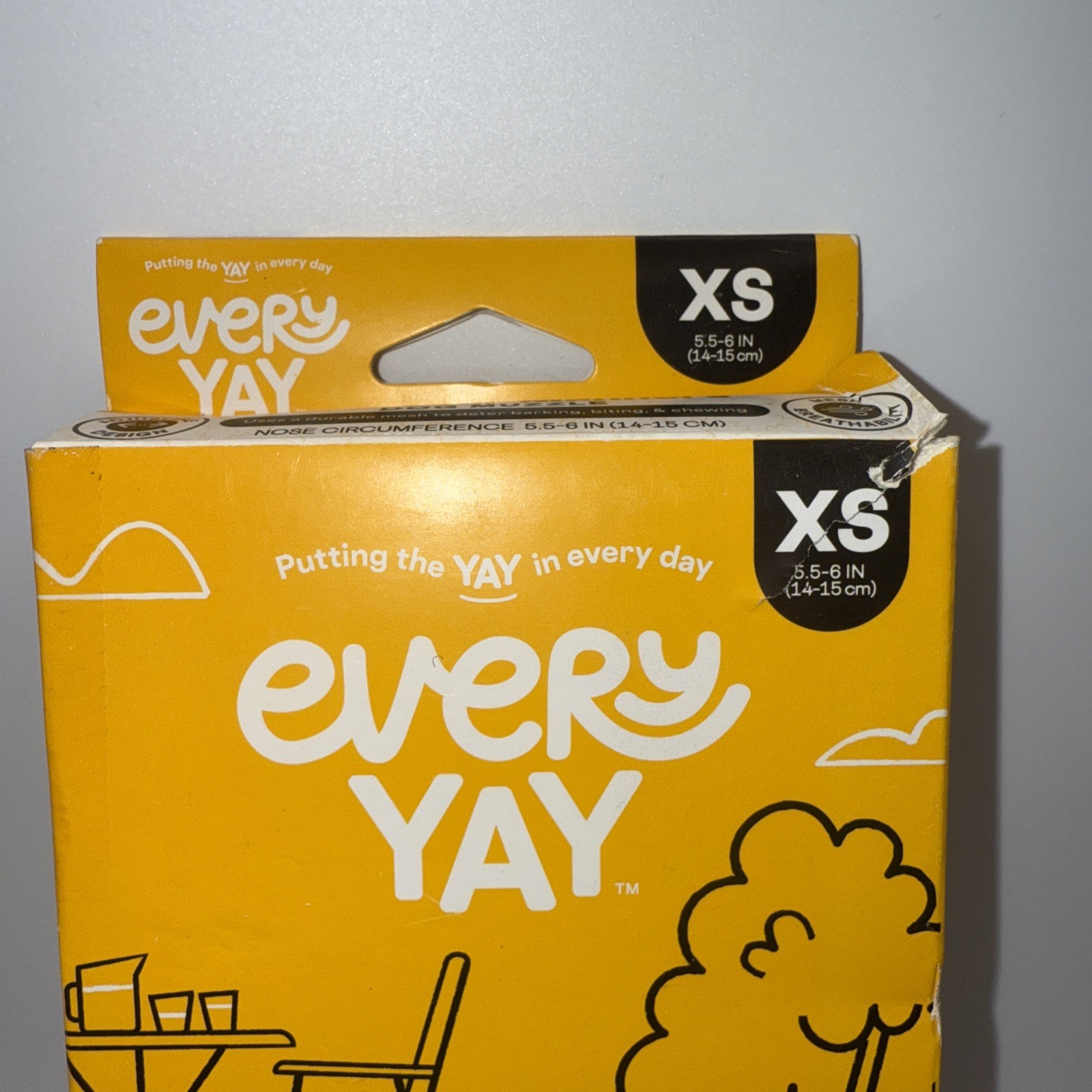 Every Yay XS Adjustable Dog Muzzle with Mesh Breathability Size XS