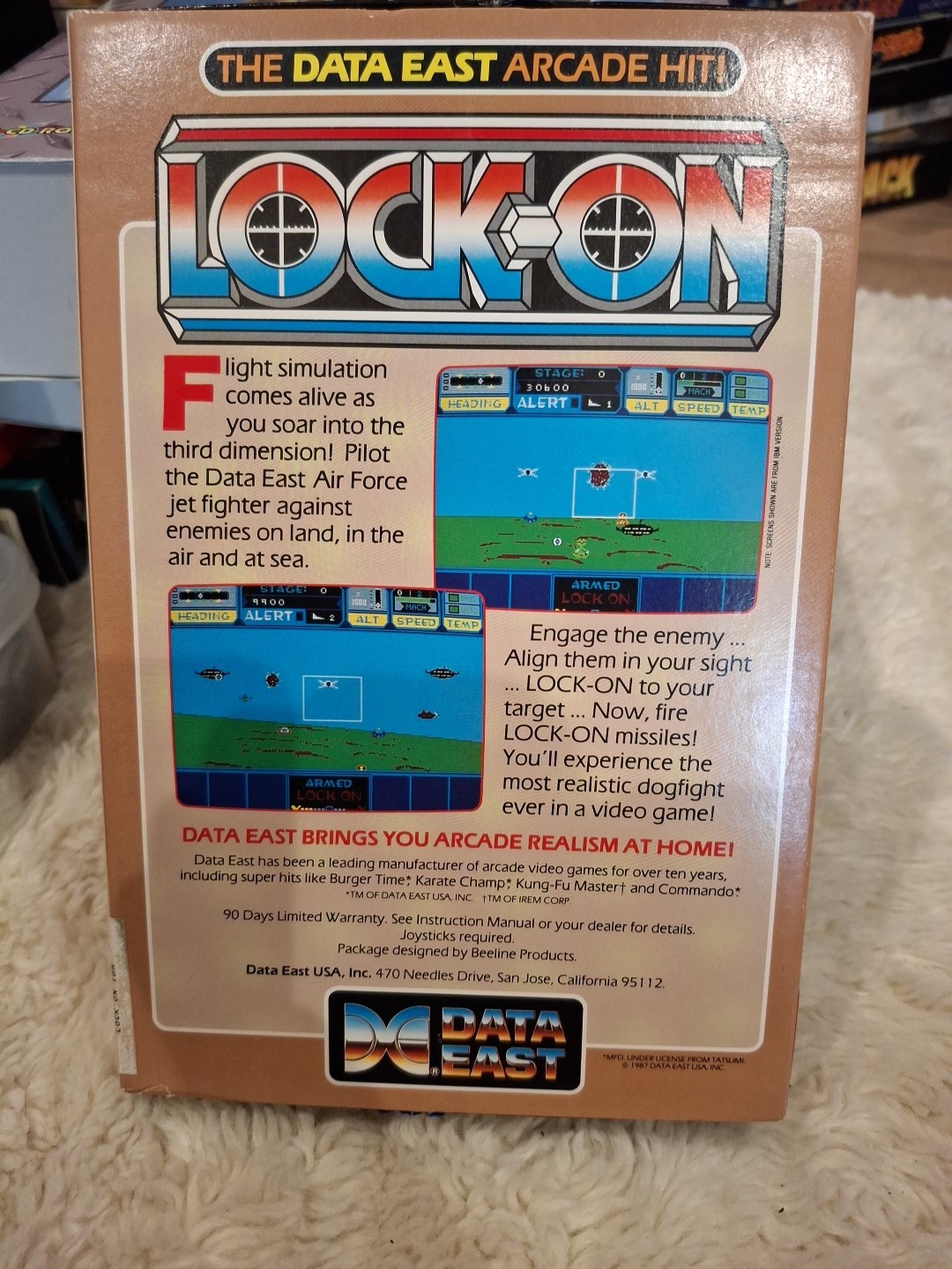 Data East Lock-On IBM Video Game 1987 - Vintage