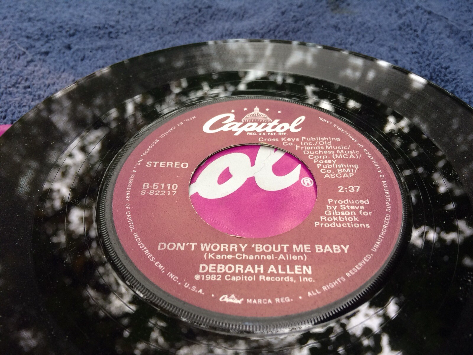 DEBORAH ALLEN DON'T WORRY 'BOUT ME BABY ~  AFTER TONIGHT PS V 45 7 *