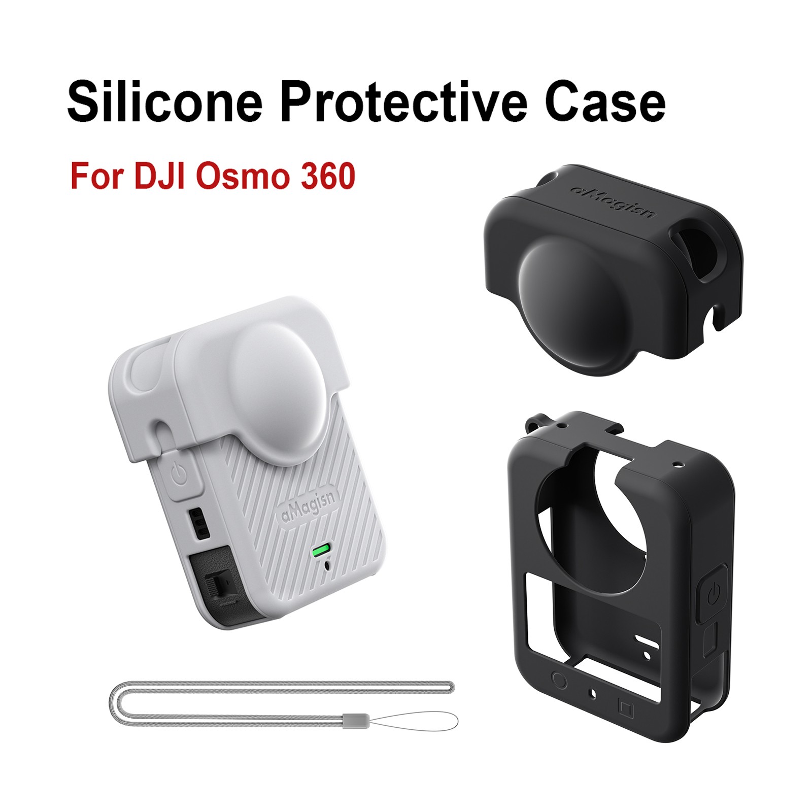 Silicone Camera Cover Protector Lens Cap For DJI Osmo 360 Camera Accessories
