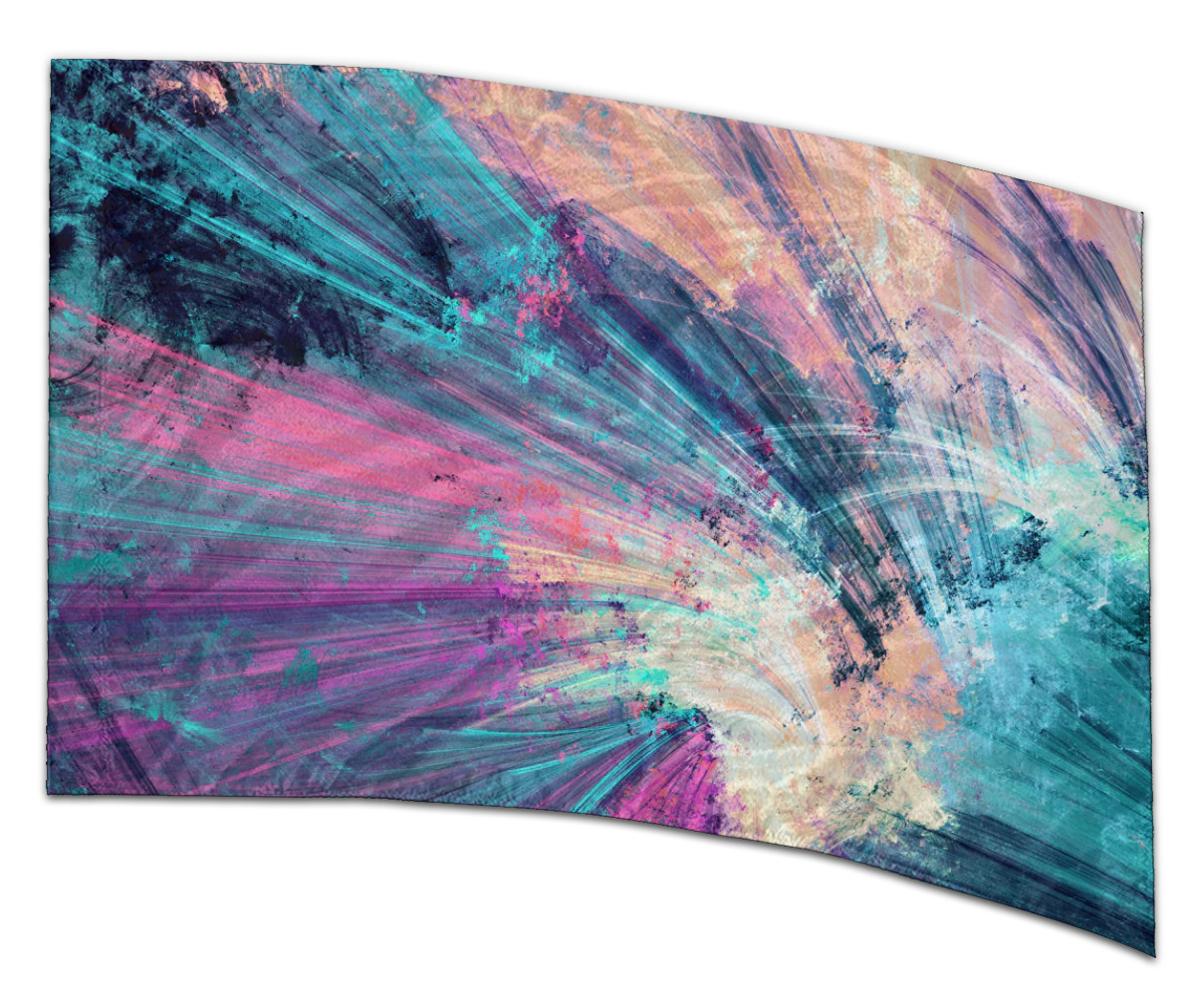 COLOR GUARD FLAGS VIBRANT WHIRLWIND SILKS - NEW - 36" x 54" Standard Curved