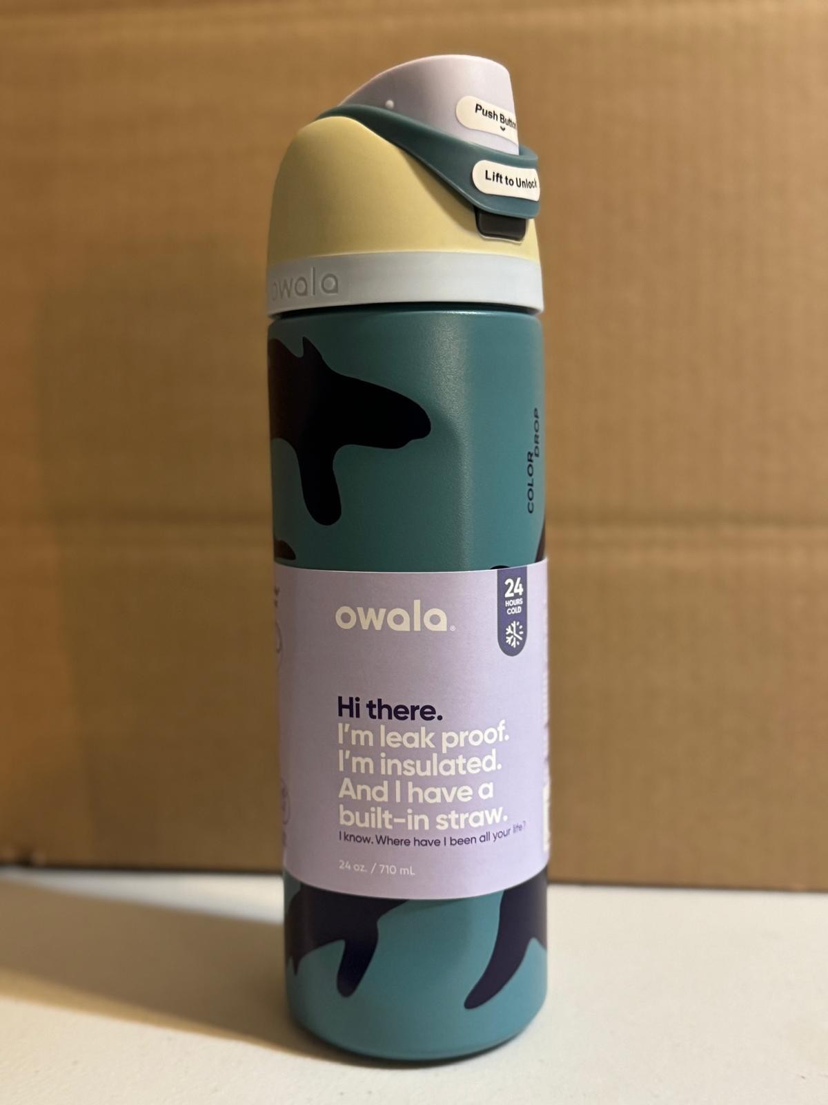 Owala FreeSip 24oz Fin Frenzy Stainless Steel Water Bottle – New Color Drop