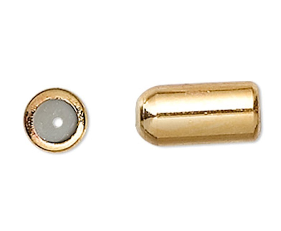Earnut, Gold Plated Brass 7x3mm Safety Nuts For Earring Backs & Hat Pin