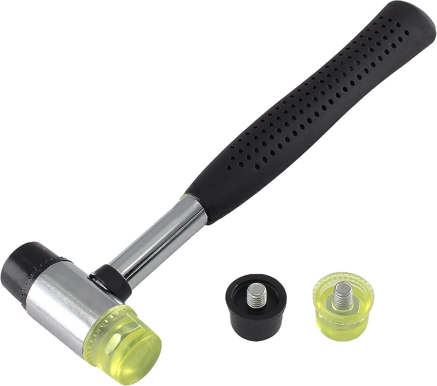Rubber Mallet Hammer 25Mm Double-Face Nylon Rubber Hammer, Soft & Hard Head Mall