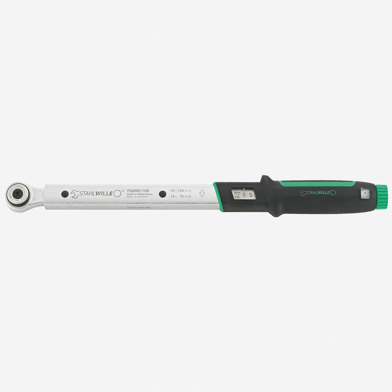 Stahlwille 750NR/100 Torque Wrench, 3/8" Drive, 20-100 Nm