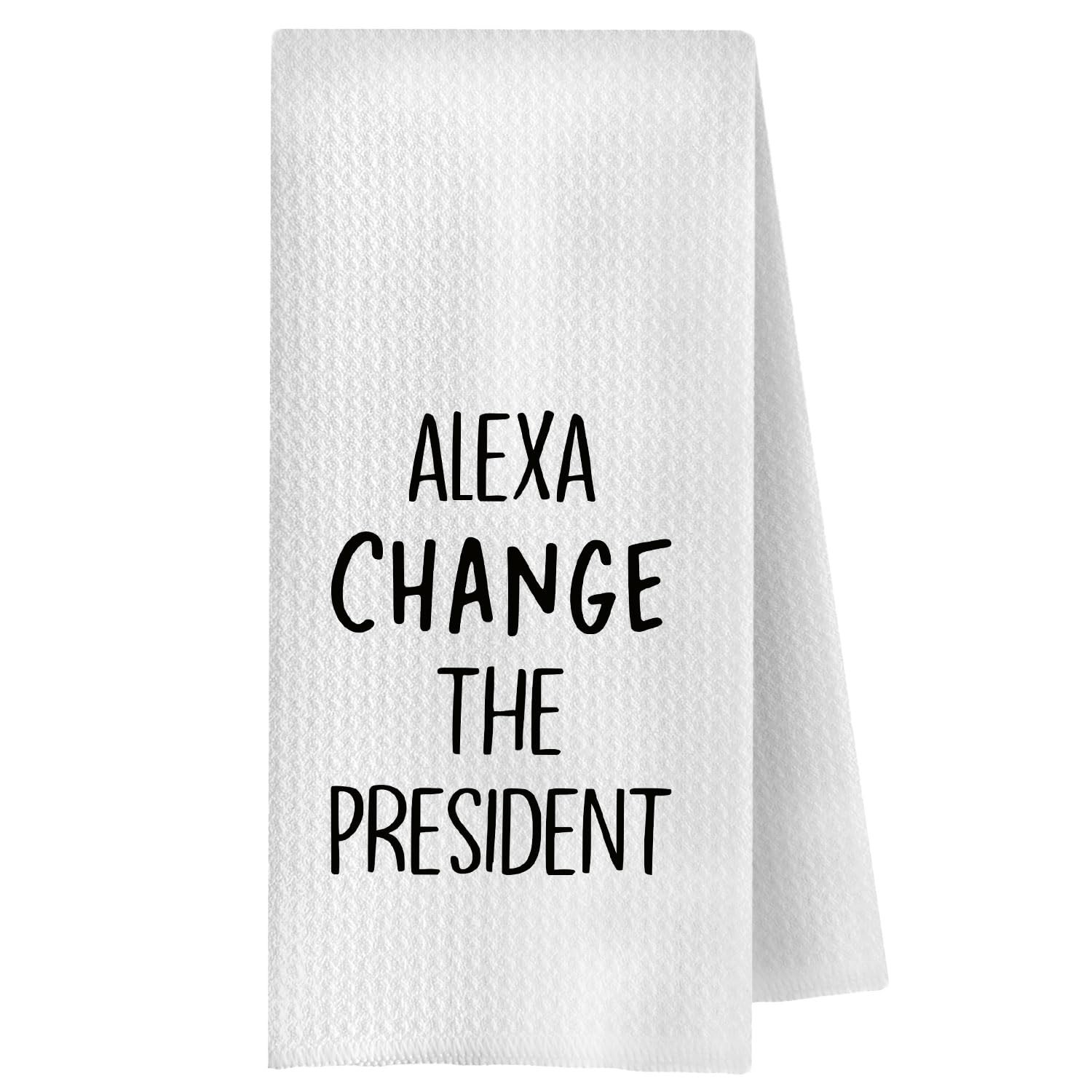 ChenCraty Funny Political Kitchen Towels, Funny Gifts for Men Women Dish Tea ...