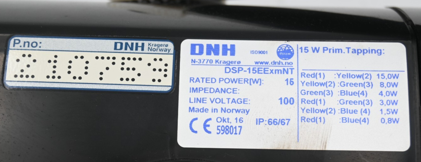 DNH 210759 DSP-15EEXMNT Explosion Proof 15W Horn Speaker