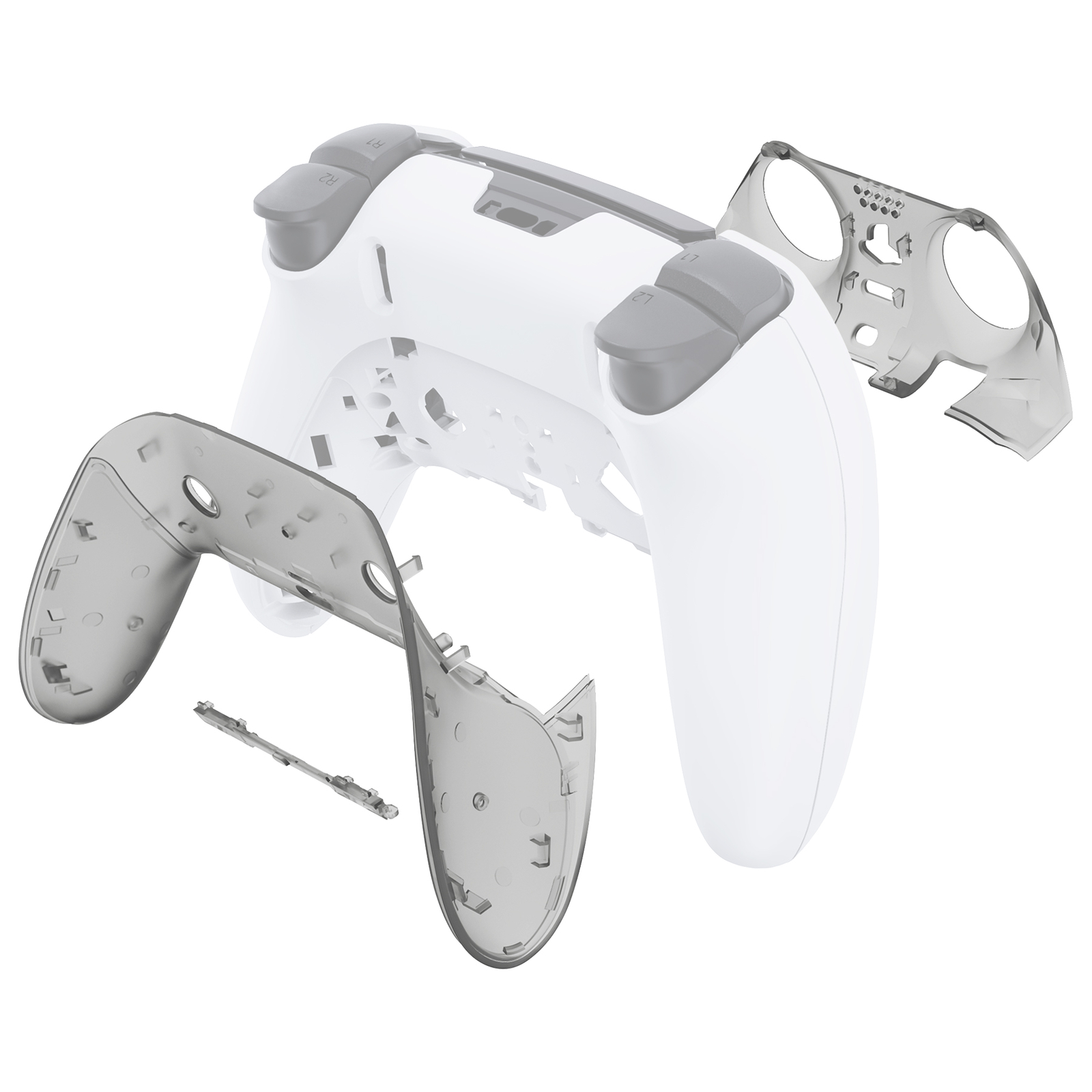 eXtremeRate Replacement Top Bottom Decorative Trim Shell for PS5 Edge Controller