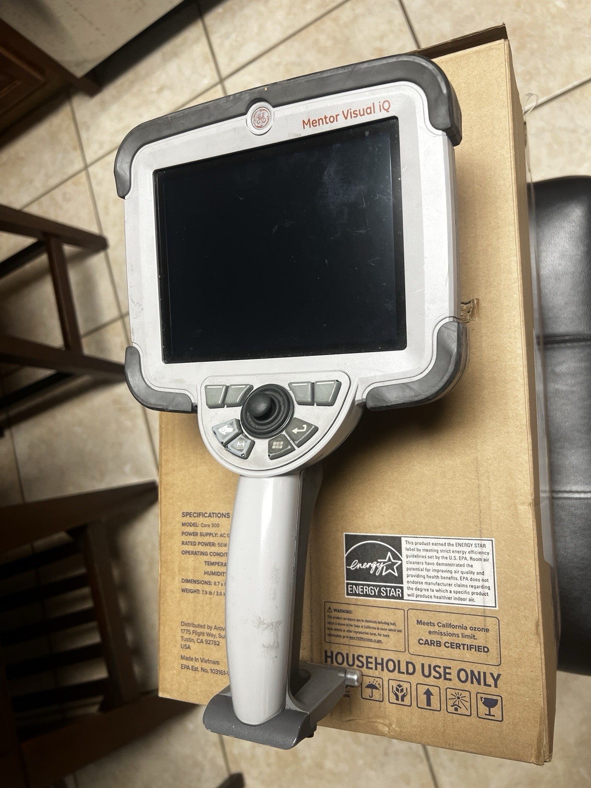 Mentor Visual IQ Borescope Display Screen