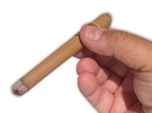 FAKE CIGAR With Real Band Red Ash Trick Joke Gag Lit Prop Prank Smoking Costume