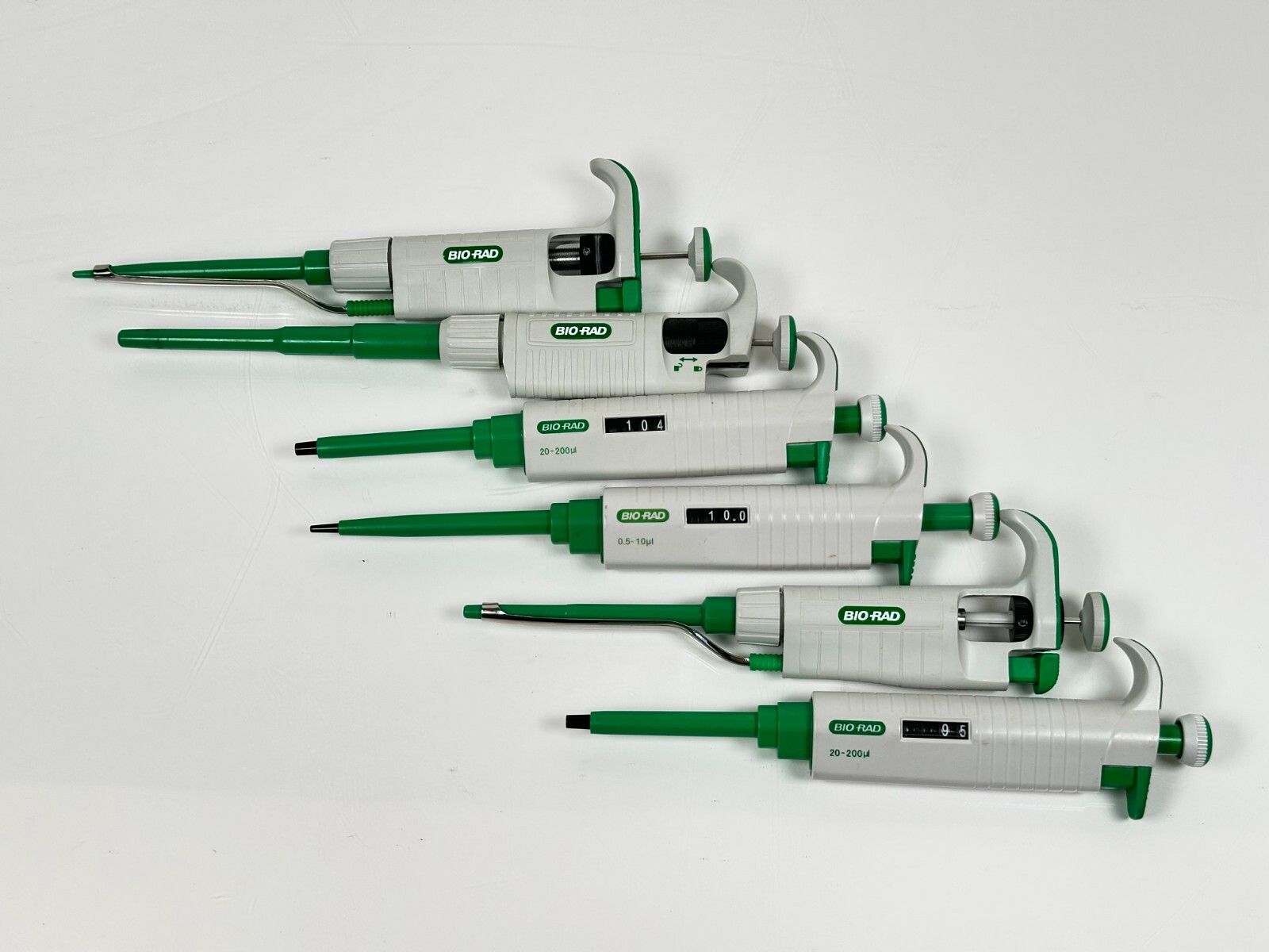 Bio-Rad Pipettes 20-200uL 0.5-10uL 100-1000uL (Lot of 6)