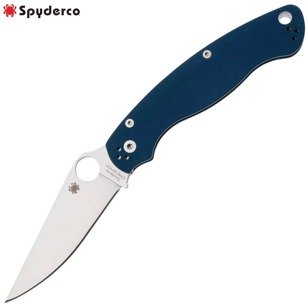 Spyderco Military 2 (XL) Compression Lock SPY27 Satin Blade Blue G10 C36GPCBL2