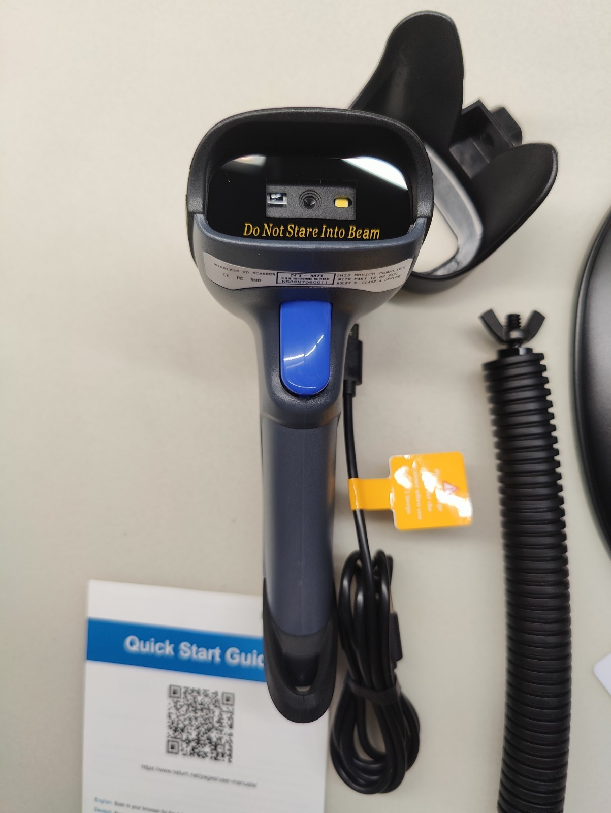 NETUM NT-M8 Wireless 2D QR Barcode Scanner w/Stand, Bluetooth, 2.4GHz, USB 2.0