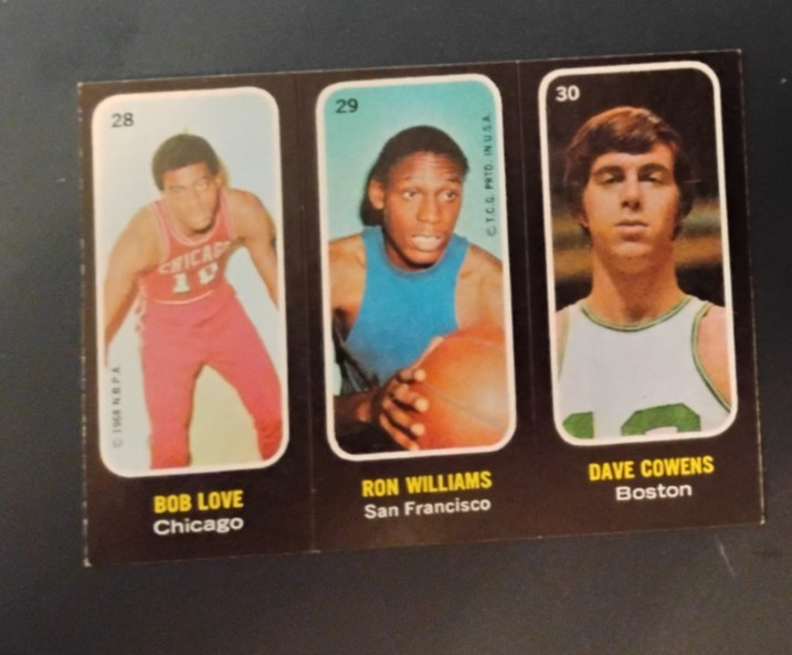 1971-72 Topps Basketball Stickers (Love,Williams,Cowens) #28,29,30 near mint