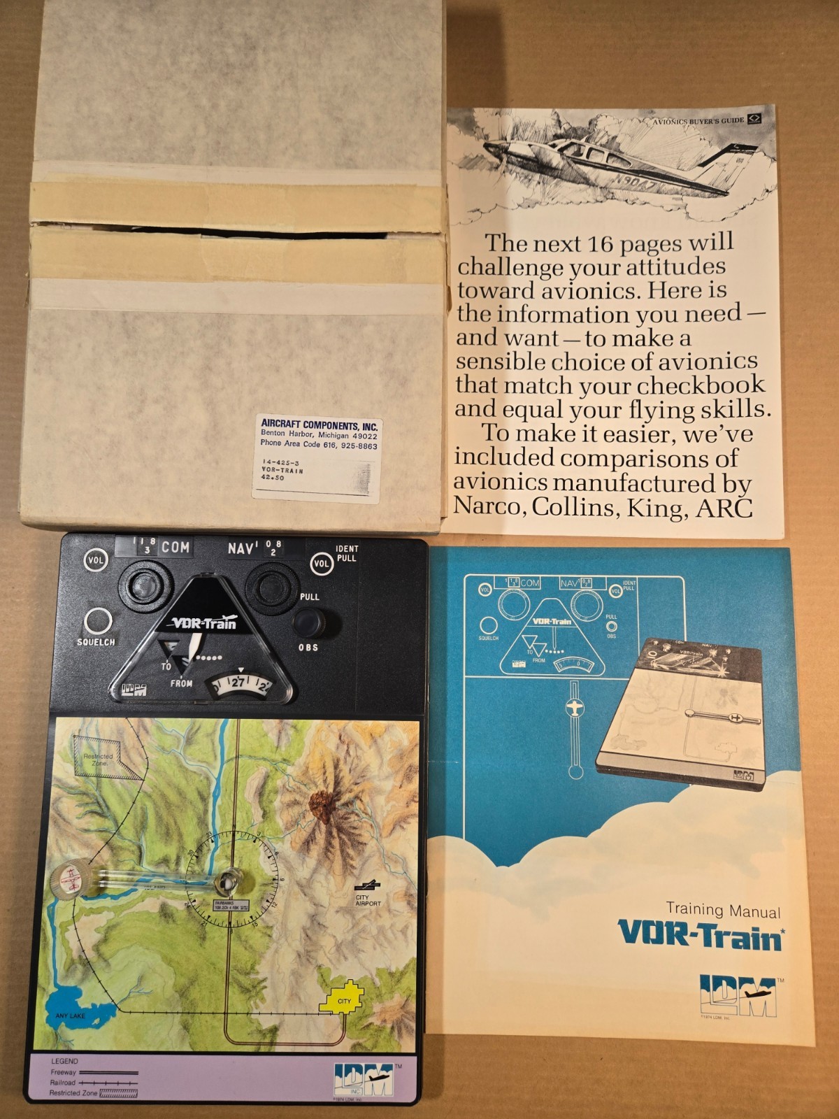 LDM VOR-Train Flight Airplane Navigation Training Simulator 1974 - NEW in Box