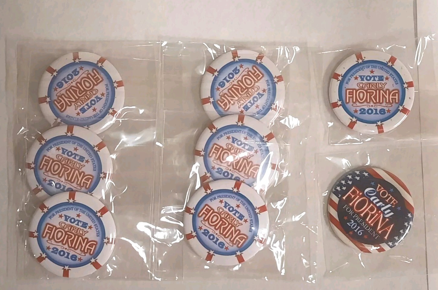 Carly Fiorina Vote For President 2016 Campaign Button Pinback Lot Of 8 History
