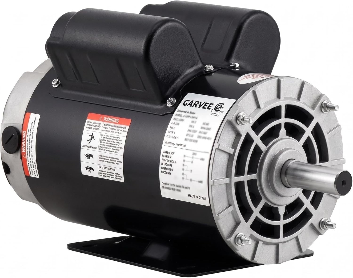 Air Compressor Electric Motor,230V 18/9Amps,3450 RPM 56 Frame,5/8" Keyed Shaft