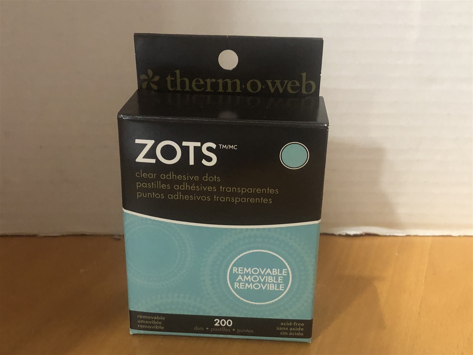 Thermoweb Zots Clear Adhesive Dots-Removable 3/8"X1/64" Thick 200/Pkg