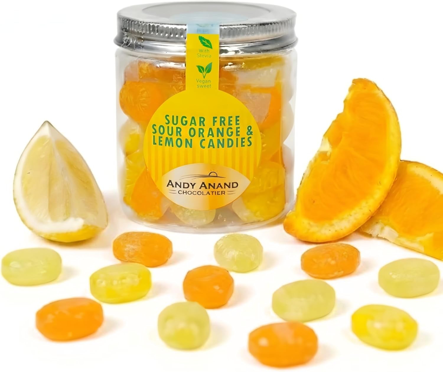 Andy Anand Chocolatier Sr Hard Candy Oran & Lemon Mixed Flavored