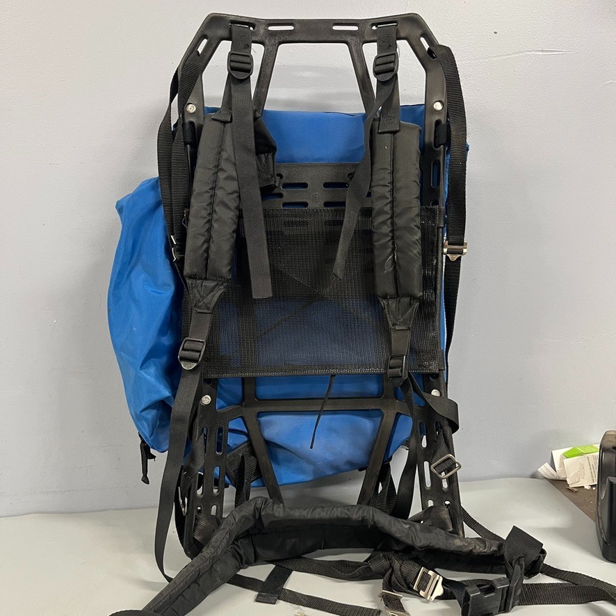 Vintage Coleman Peak 1 External Frame Hiking Backpack Blue Camping Pack Large