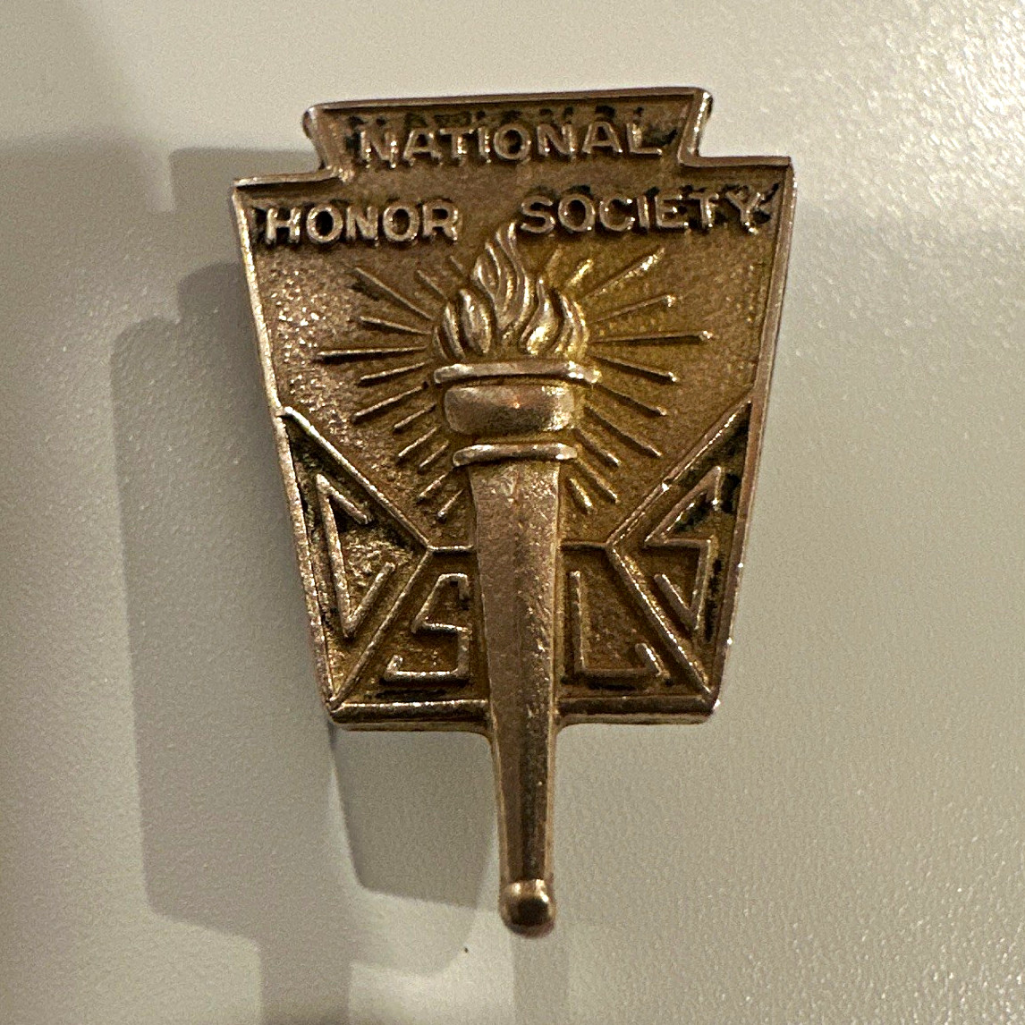 Vintage/Estate Gold-Filled National Honor Society Torch Pin/Charm