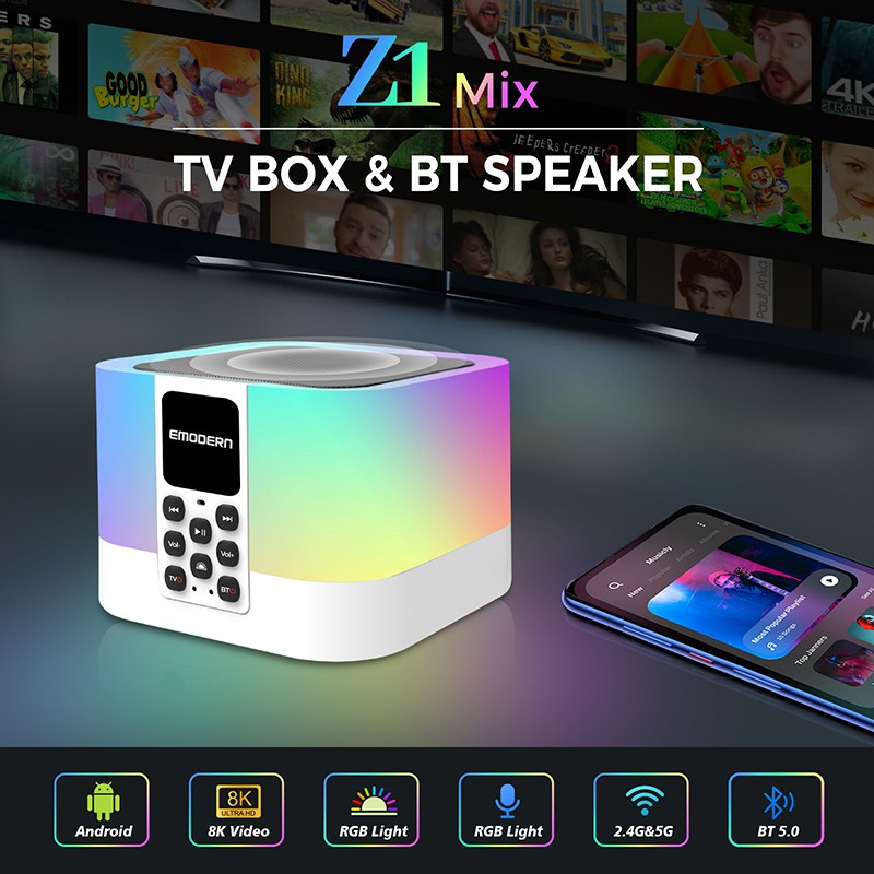 Satellite TV Receiver TV Dongle Receiver Stick BT Speaker Android TV Box 2.4G&5G