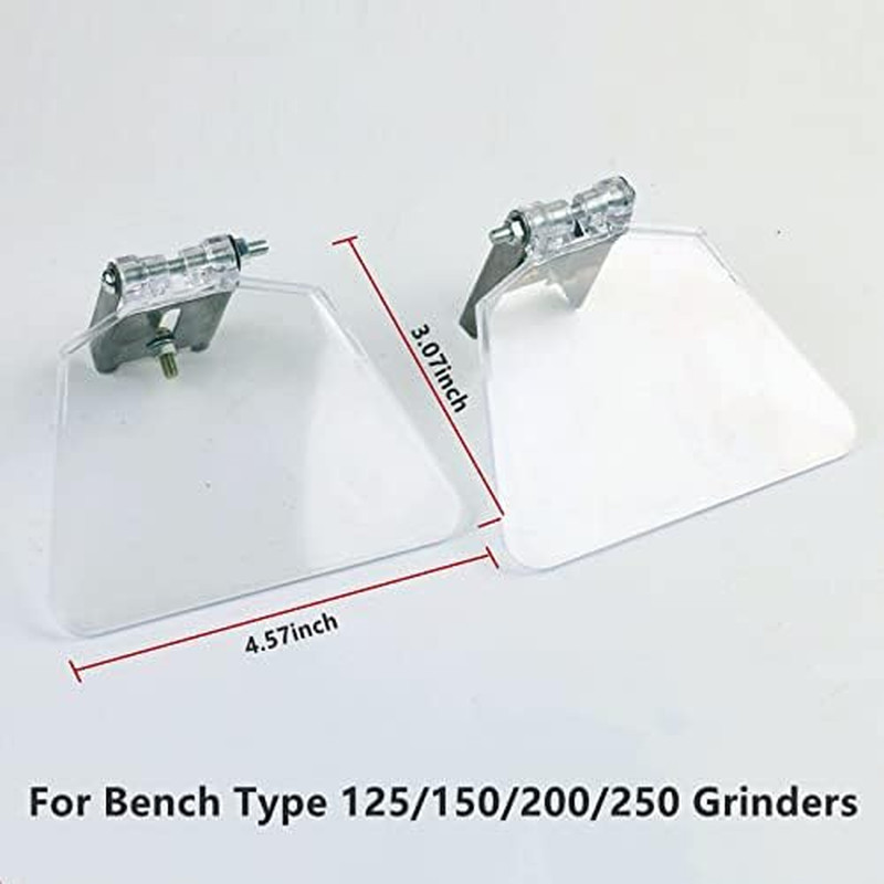 Bench Grinder Eye Shield, 2 Pcs Grinder Eyeshield Replacement Kit for Most Bench