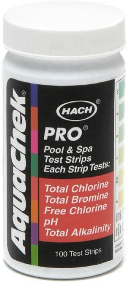 AquaChek 511710 5-in-1 Chlorine Test Strips, 100 strips/bottle