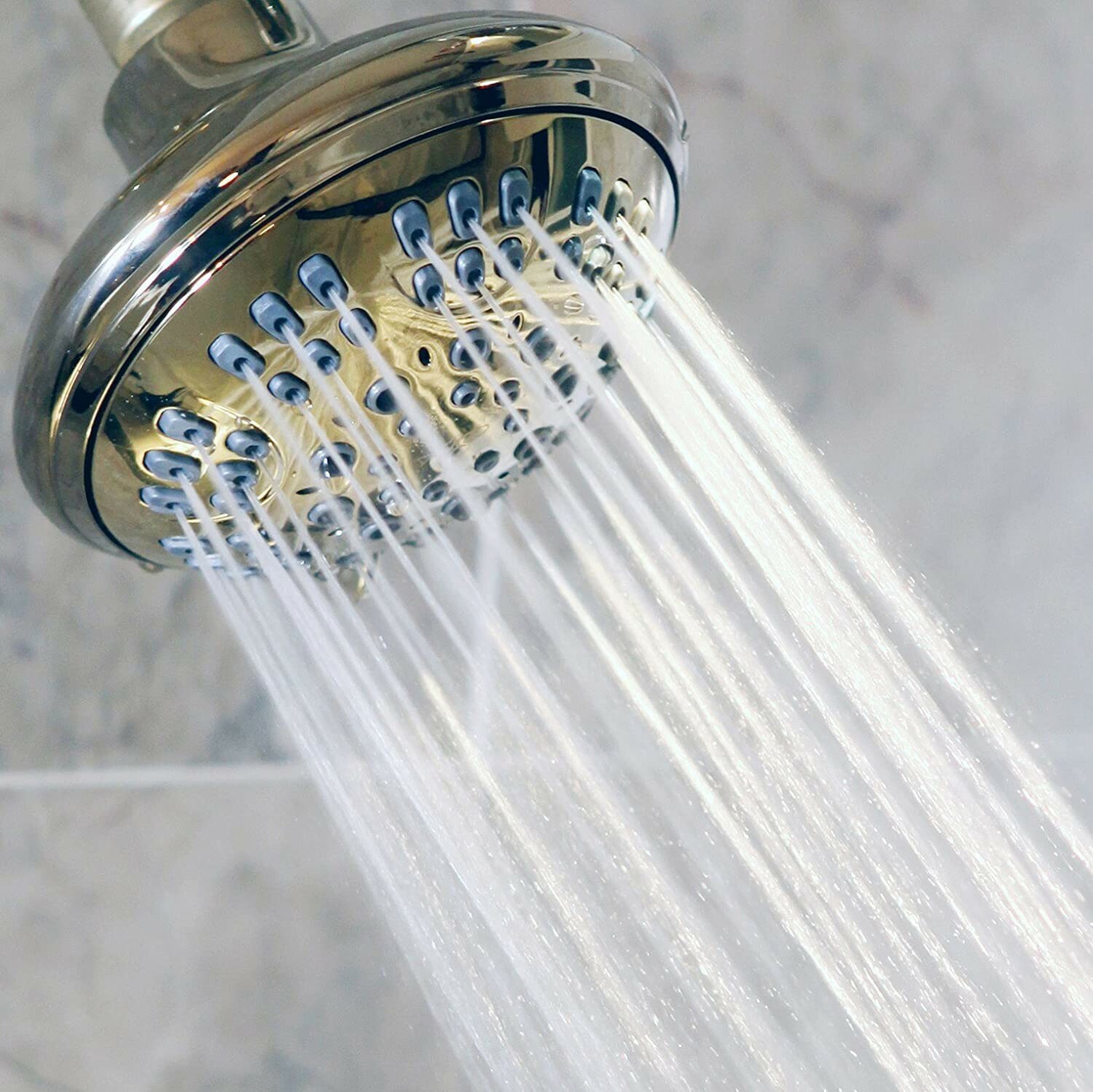 6 Function Luxury Shower Head (Aqua Elegante) - Polished Brass