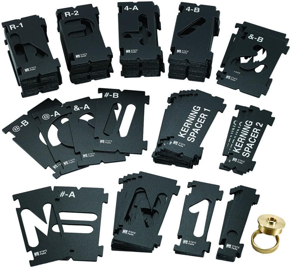 Template 2.25 Inch, 99-Pc Interlocking Signmaker’s Templates | Router Letter