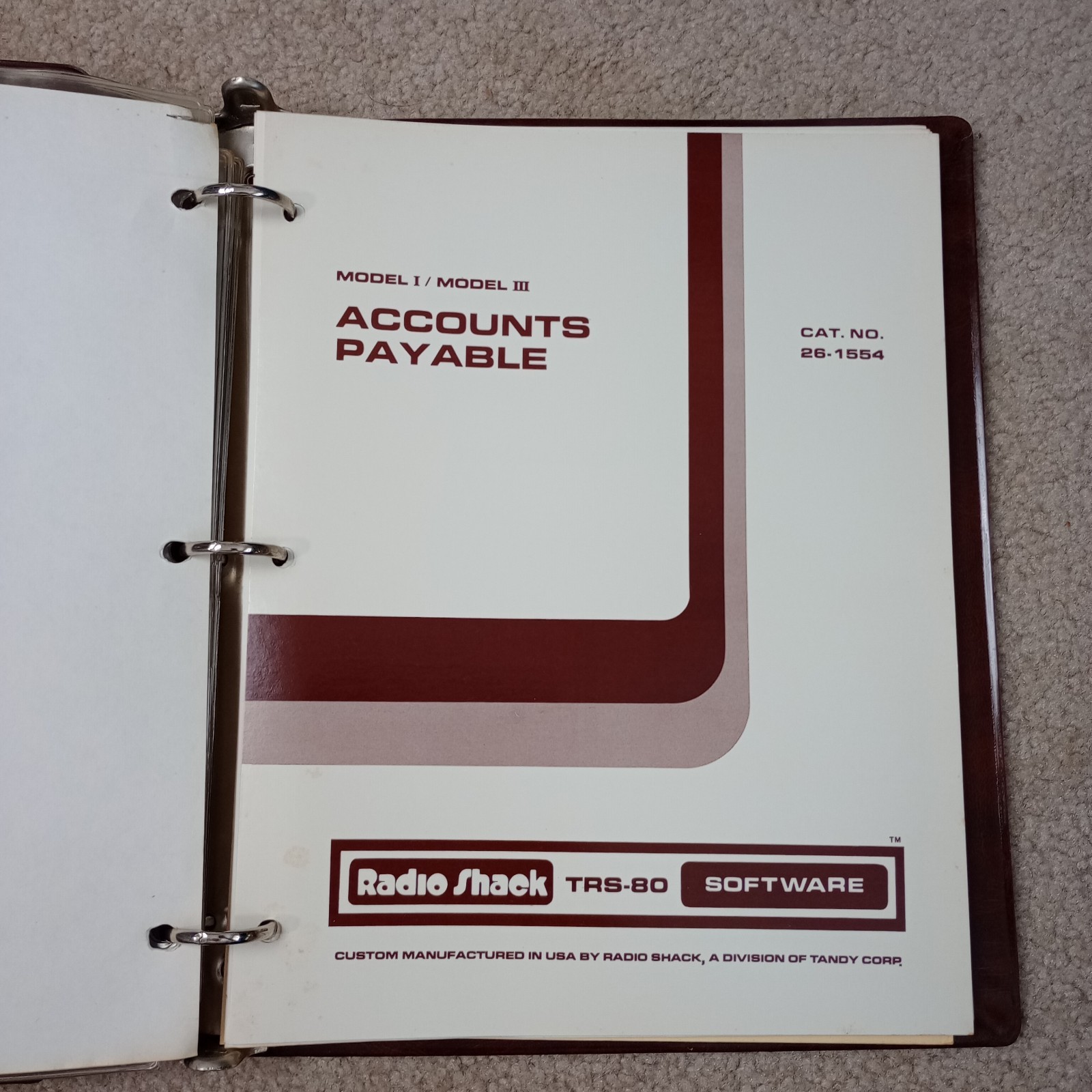 TRS-80 Software Library Lot Accounts Payable Editor Assembler Manual READ!!!