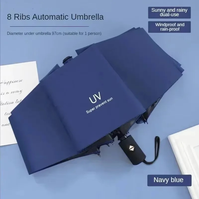 Automatic Umbrella, Windproof Travel Umbrella, Retractable Folding Umbrella Port