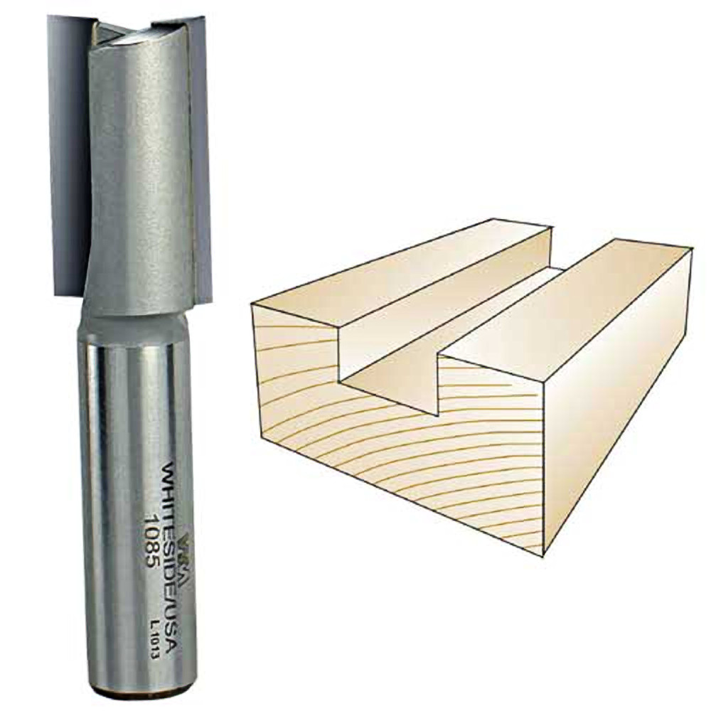 Whiteside Straight Bit, 1/2 in. SH x 3/4 in. CD x 1-1/4 in. CL