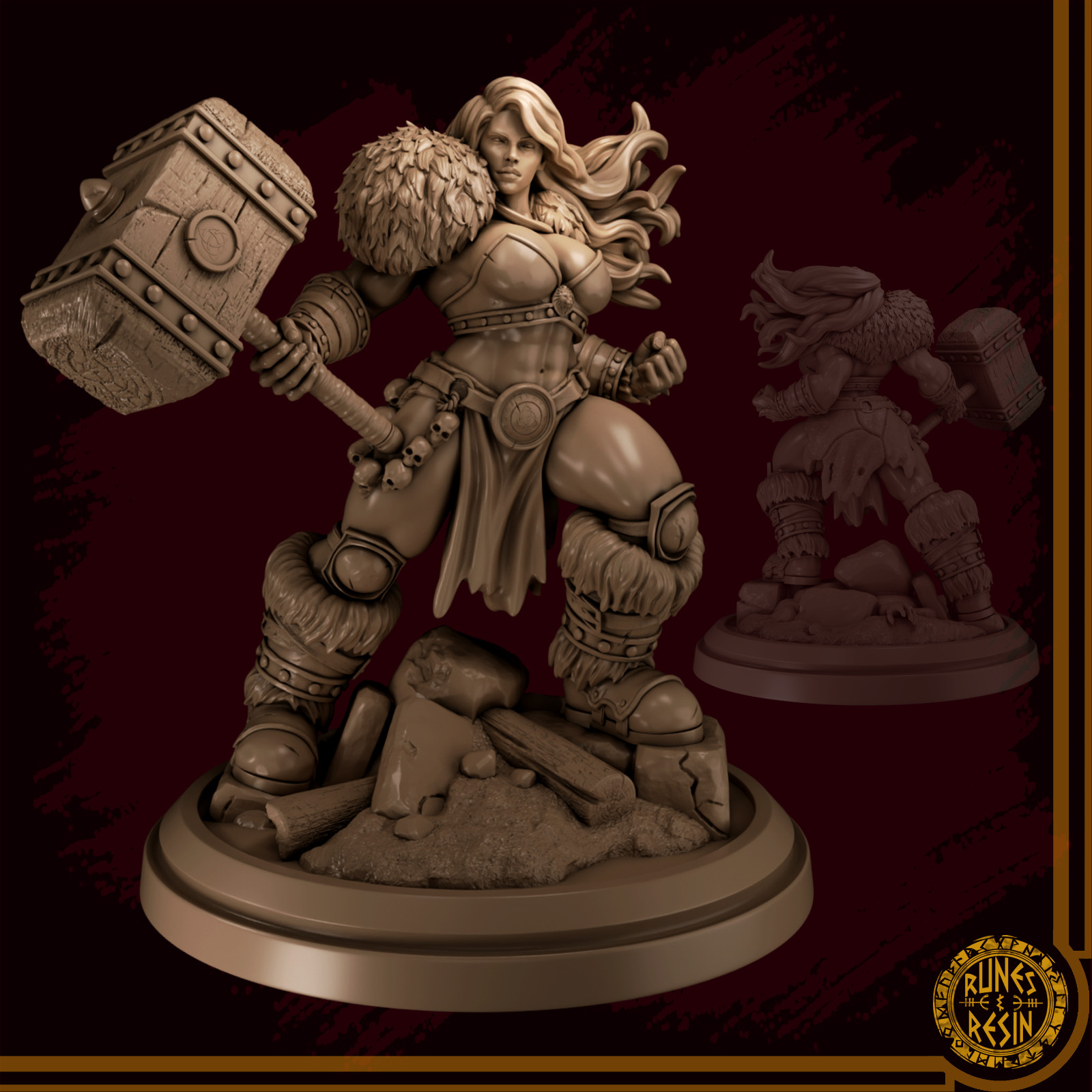 Dungeons & Dragons Playable Character - Female Human Amazon Gloria - Barbarian