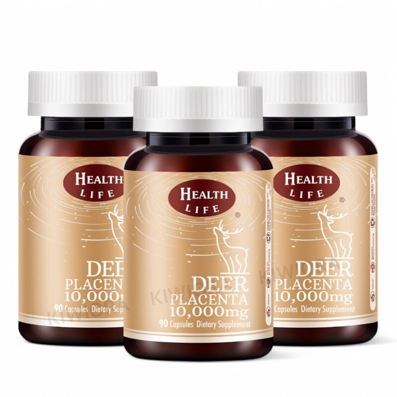 [Health Life] 3 x New Zealand Deer Placenta 10000mg 90 Capsules (10/2028)