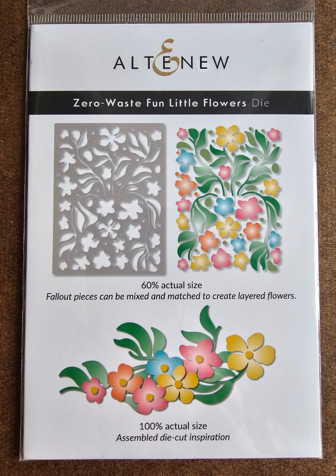 Altenew - Zero-Waste Fun Little Flowers - Metal Cutting Die, NIP