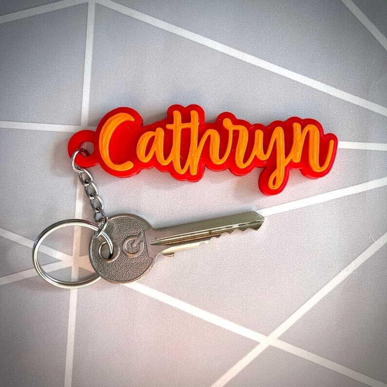Custom Name Keychain Personalized 3D printed