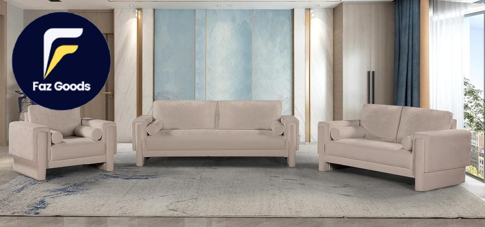 152Beige-C Madeline Collection Modern Contemporary Chair with Rich Beige Chen