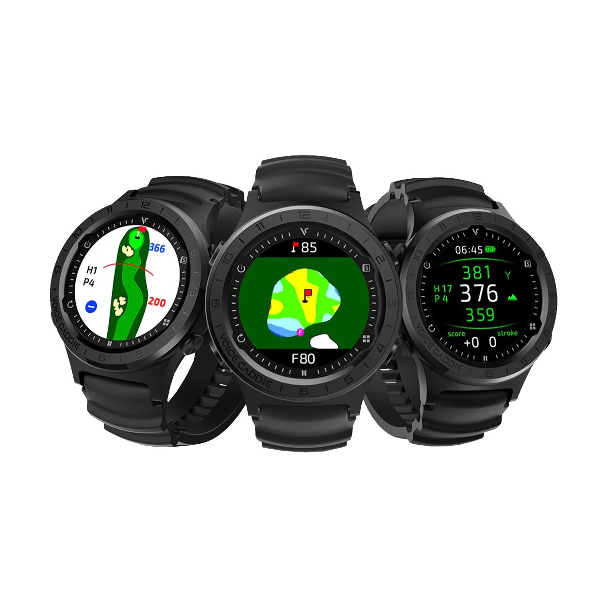 Voice Caddie A3 Hybrid Golf GPS Watch with Slope - Score Tracking, Black