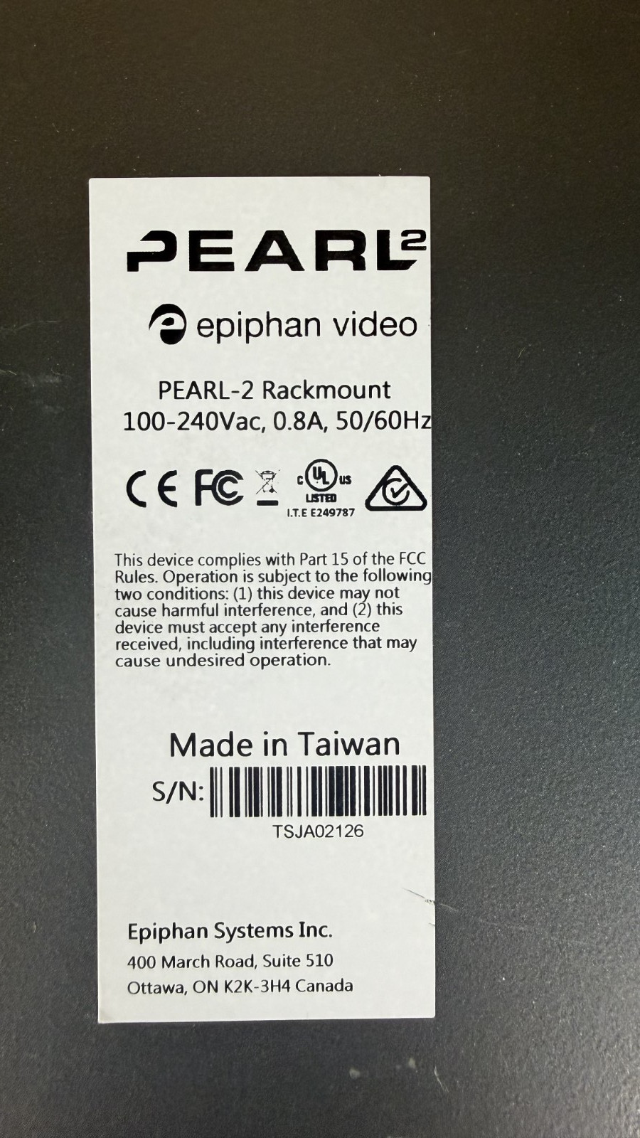 Epiphan Pearl-2 Rackmount