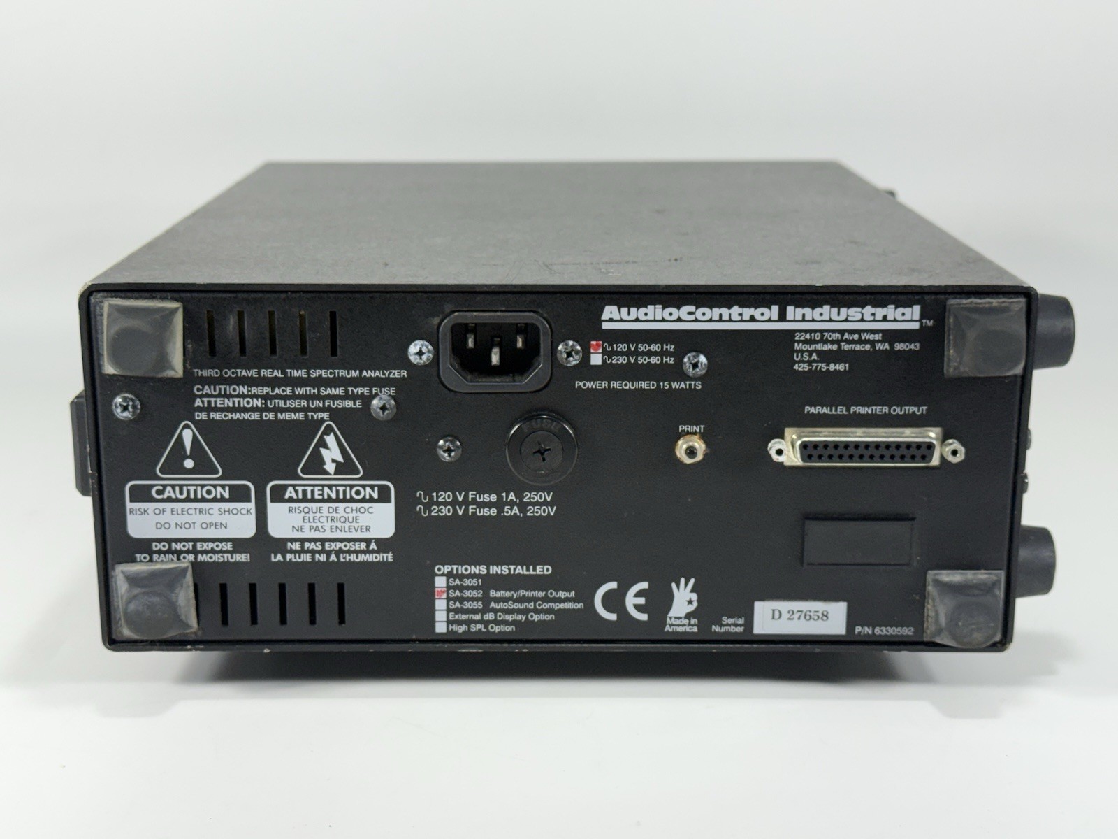 Audio Control SA-3052 one Third Octave Real time Spectrum Analyzer / SPL Meter