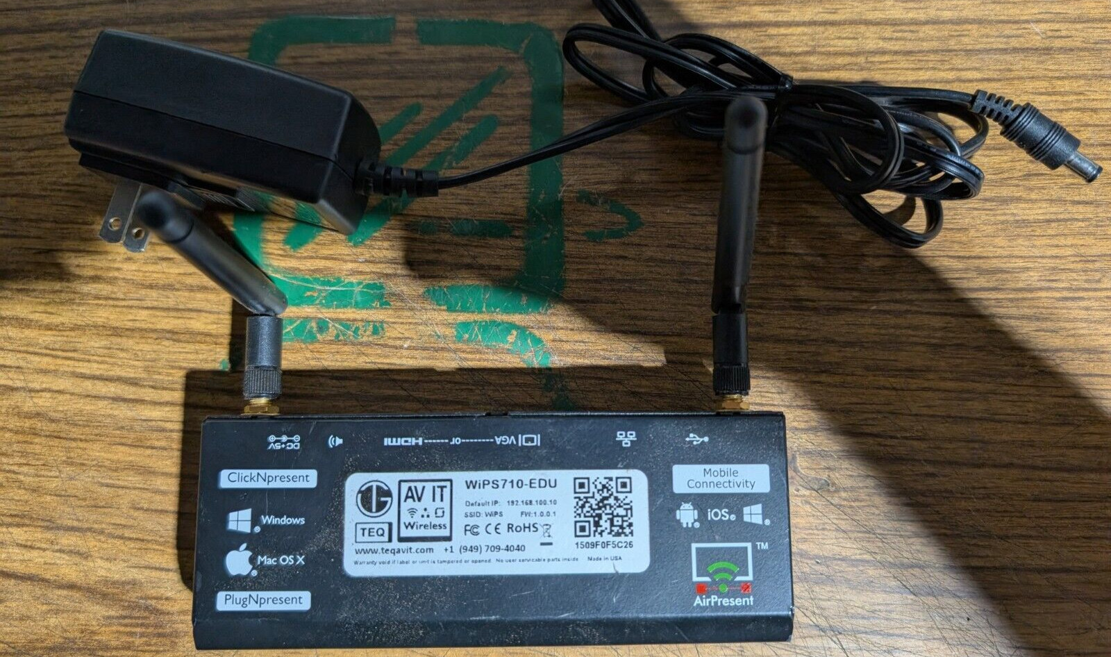 Wireless Screen Mirroring & Presentation TEQ AV IT WiPS710-EDU WiPS710 #S6